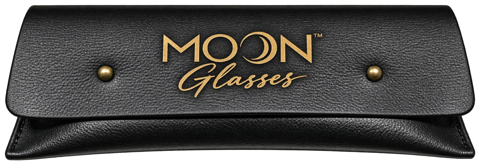 Moonglasses branded case with microfiber cleaning cloth, included with every pair